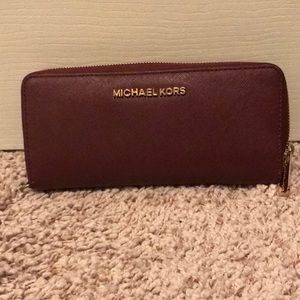 Maroon Micheal Kors wallet